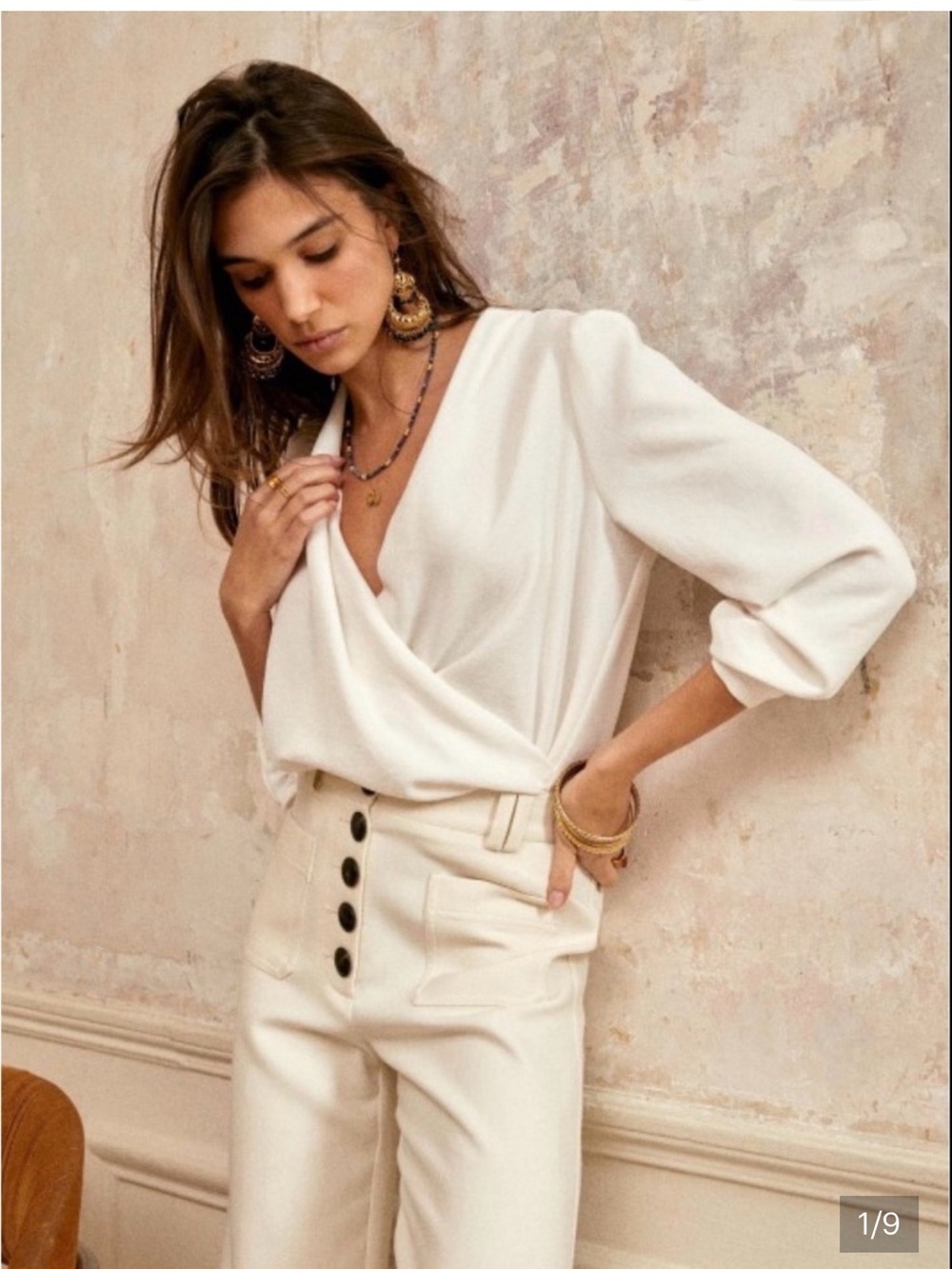 Sézane Abelia Wrap Blouse
